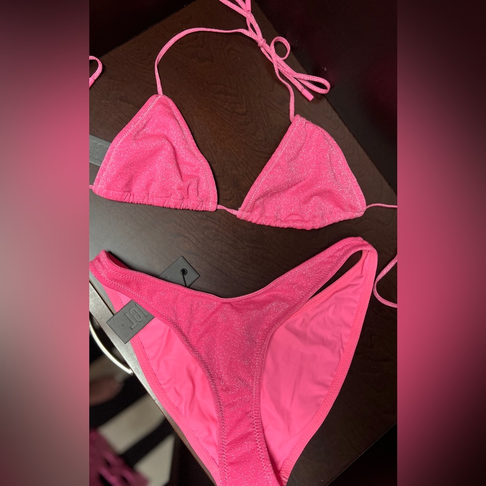 Triangl Pink Bikini Swim Top and Bottom Vinca sparkl